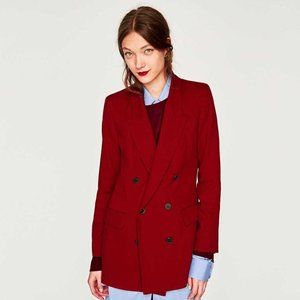 Red Zara Blazer/Jacket Size S